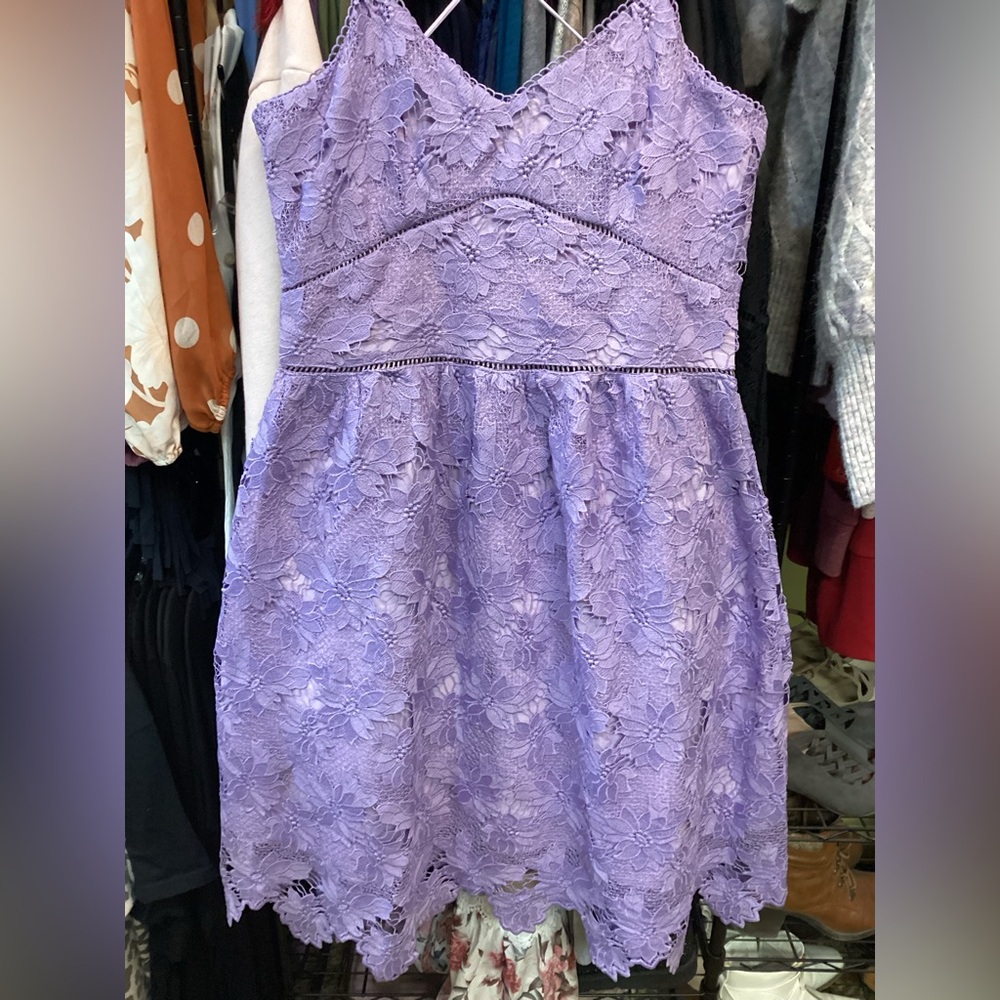 All Vin Purple Lace Dress. Womens Size Medium.